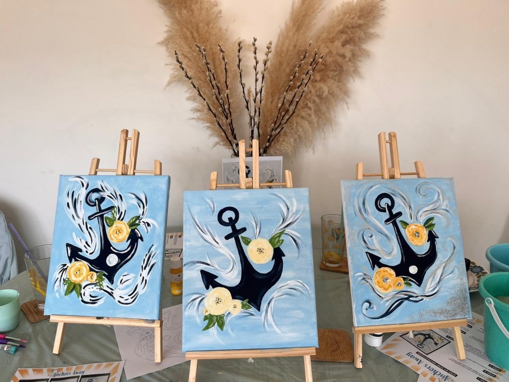 Anchored in Love Paint and Sip: A Coastal Themed Hen Party Activity in&nbsp;Cornwall