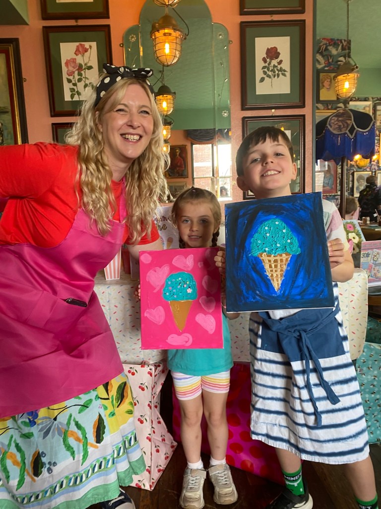 Ice Cream Parlour Kids Paint Party | Mermaid Paint Club Cornwall